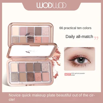 10-Farby Očné Tiene Paletu Lesk Pearly Eyeshadow Palety Nahé Dlhotrvajúci Kórejský Očarujúce Oči Tvoria Paletu Kozmetika