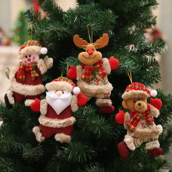 18 cm Vianočné Dekorácie Santa Claus Snehuliak Srna Vianočný Stromček Prívesok Mall Scény Rozloženie Závesné Dekoratívne Ozdoby