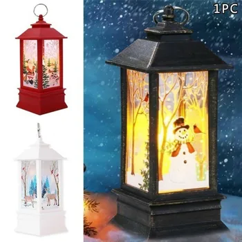 1pcs Vianoce, Nový Rok Rodiny Dekorácie Víla Svetlo Sviečky Biely Snehuliak LED Svetlo Plameňa