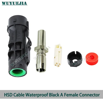 1Piece NOVÝ Vodotesný Black Kód Žena Jack HSD LVDS 4 Pin Konektor Montáž Dacar 535 4-Core HSD LVDS Koaxiálny Kábel