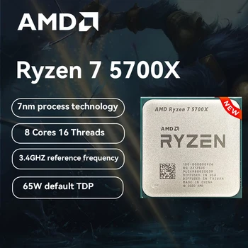 3.4 GHz, Osem-Core 16-Niť CPU Procesor 7NM Zásuvky AM4 Plochu Hráč Procesor Príslušenstvo AMD Nové Ryzen 7 5700X R7 5700X