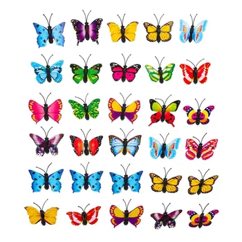 30 Ks Office Dekor Motýľ Pushpin Dekoratívne Pripináčiky Prenosné Foto Wall Kovov, Korku Rada Farebné Motýle