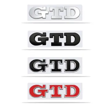 3D Kovov GTD Logo Vzadu Boot batožinového priestoru Znak, Odznak Nálepky, Nálepky pre Volkswagen VW Polo Golf Passat Jetta Scirocco