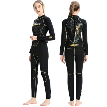 5mm Ženy Potápanie Obleku Dlhý Rukáv Neoprénová Fleece Podšívka Teplý Oblek pre Zimné Surfovanie, Šnorchlovanie Spearfishing