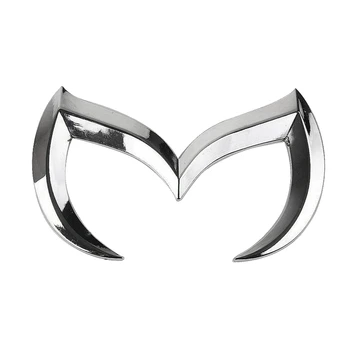 5X Striebro Zlo M Logo, Znak, Odznak Obtlačok Na Mazda Všetky Model karosérie Zadný Kufor Odtlačkový Nálepky, Štítok Dekor