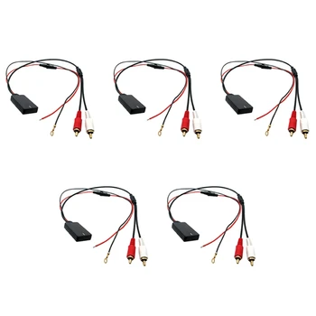 5X Univerzálny Bluetooth, AUX Prijímač, Modul 2 RCA kábel Kábel Adaptéra Rádio Stereo Bezdrôtové Audio Vstup Prehrávanie Hudby Na Kamión