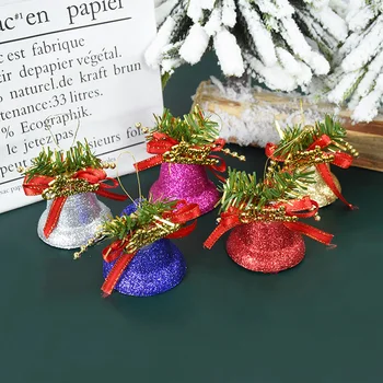 6pcs/Box Vianočné zvončekom Zvony Ľadový Kužeľ Candy Christmas Tree Decor Ornamenty Maľované Vianoce Prívesok Nový Rok Domáce Dekorácie