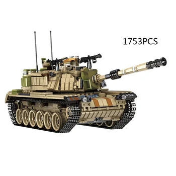 Ameraca Vojenské Tehly Batisbrick Pp M60 Hlavný Bojový Tank stavebným Vozidla WW2 Armády Sily Údaje Hračky Pre Chlapcov Darček