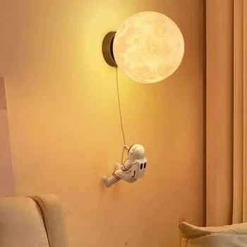 Astronaut Nástenné Svietidlo LED Tvorivé Planét Dekorácie Svetlo Na detskej Izby, Spálne, Nočné Štúdia Moderné Domáce Vnútorné Svietidlo