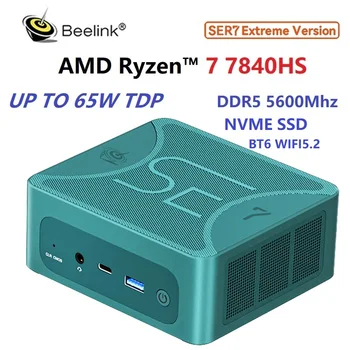 Beelink SER7 MAX AMD Ryzen™ 7 7840HS Mini Pc Windows 11 Pro SODIMM DDR5 5600Mhz NVME SSD WIFI 6 BT 5.2 4K Hranie HD Počítača