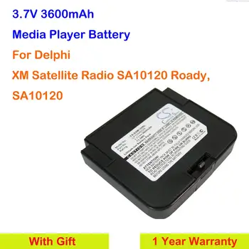 Cameron Čínsko 3600mAh Media Player Batérie LP103450SR SA10120 pre Delphi XM Satellite Radio SA10120 Roady, SA10120 + Darčeky