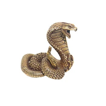 Cobra Socha Ornament Zverokruhu Had Miniatúrne Figúrky Medi Ploche Dekorácie Čaj Domáce Zvieratá Dekor Príslušenstvo Plavidlá