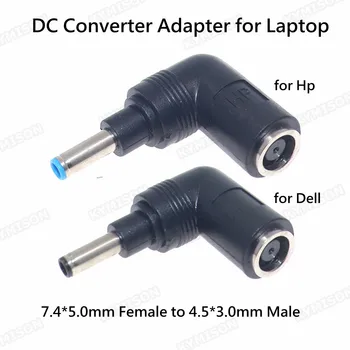 DC Napájací konektor Adaptéra pre HP Dell DC Jack 7.4*5.0 mm Žena 4,5*3.0 mm Muž s pin Converter pre Notebook Notebook