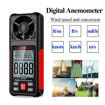 Digitálny Anemometer Ručné Rýchlosť Vetra Merač Rýchlosti Vetra / Wind /Teploty Vzduchu Merania Objemu Rýchlosť Vzduchu Rozchod Windmeter