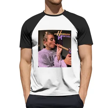 Ethan Peters Hannah Montana Marihuany Dlhý Rukáv Klasické T-Tričko vtipné tričko Estetické oblečenie Blúzka čierna t-košele pre mužov