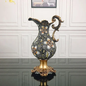 Európsky štýl svetlo luxusné retro sušené kvety váza Domova tvorivé obývacia izba usporiadanie jedálenský stôl Dekorácie Remeslá