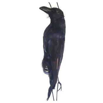 Halloween Vrana Dekor Simulácia Čierny Havran Vták Vrana Odpudzujúce Kontroly Realistické Black Crow Horor Strašidelné Halloween Dekor