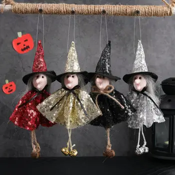 Halloween Čarodejnice Prívesok Nádherné Spracovanie Sequin Visí Ozdoby na Domáce Straší Party Dekorácie