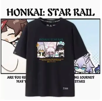 Hra Honkai: Hviezda Železničnej Tému Cosplay Kostým Lete Krátky Rukáv Bavlna T-Shirt Módny Trend Oblečenie Bežné Looes Top Neutrálne