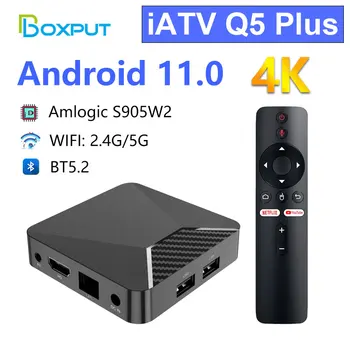 iATV O5 Plus Amlogic S905W2 Smart TV Box Android 11.0 Hlas, Diaľkové Ovládanie 4K HDR 2.4 G 5G Dual WiFi Bluetooth Smart Set-Top-Box