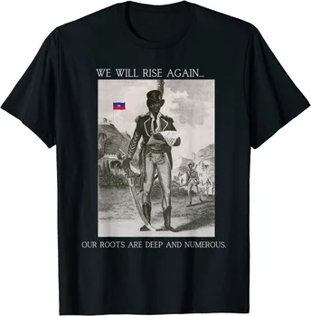 JHPKJHaiti je Vintage Citát Sme Sa zvýši Agaign T-Shirt S-3XL100% Bavlna Bežné T-shirt Voľné Pánske Top Nové