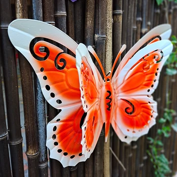 Kovový Motýľ Stenu Decor 3D Butterfly Múr, Socha Farebné Vonkajšie Steny Umenie Železa Hannging Dekorácie Pre Spálne, Obývacia