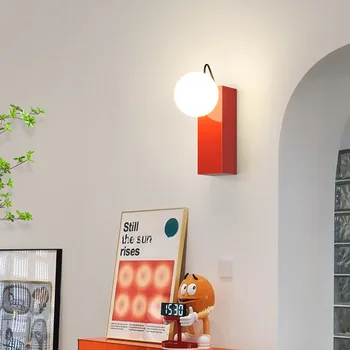 Krém Štýl Loptu Bubliny Nástenné Svietidlo Nordic Magnetické Sacie Spálňa Nočná Lampa Dizajnér Internet Červené detskej Izby Lampy