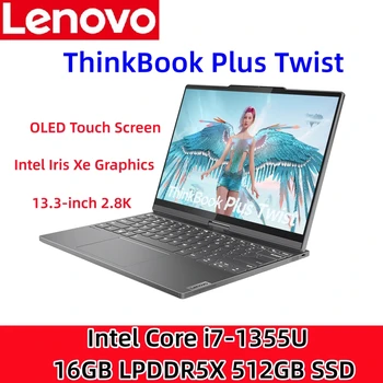 Lenovo ThinkBook Plus, Twist 2023 Flip Dual-Screen Tenký Notebook Intel Core i7-1355U Iris Xe 13,3-palcový 2.8 K Dotykový Displej pre Notebook
