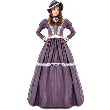 Lolita, Karneval, Halloween Lady Domček Na Prairie Kostým American Pioneer Pútnické Playsuit Cosplay Maškarný Party Šaty