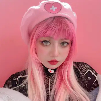 Lolita Príslušenstvo Japonský Sladké Láskou Kríža, Vyšívané cosplay Sestra Beret