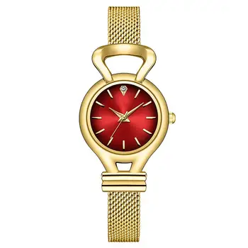 Luxusné Ženy Hodinky Luxusné dámske Šaty Náramkové hodinky Zlaté Kovové Oká, Popruh Kolo 3. Strane Módne Šperky Darček 3 Ruke Hodinky