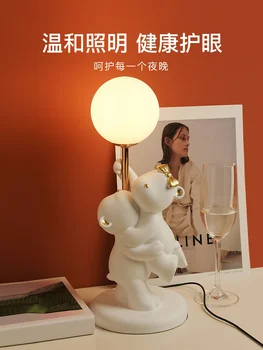 Malý Medveď Dekoratívne Lampy Spálňa Posteli Noc Lampa Dáva Priateľmi Domáce Dekorácie Atmosféru Lampa