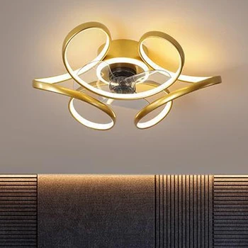 Moderné LED Stropný Ventilátor so Svetlom Predsieň, Verandu Spálňa Povrchovú montáž 48W Stropný Ventilátor Lampa Dimmingwith Diaľkové Ovládanie