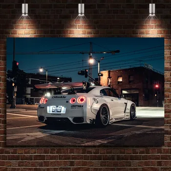 Moderné Plagát Nissan Ladenie GT-R R35 Super Auto Maľovanie Cavnas Vytlačí Wall Art Obrázok pre Obývacia Izba Decor Art bez rámu