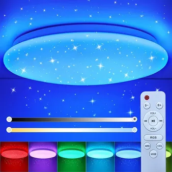 Moderné RGB Stropné svietidlo Inteligentné Diaľkové Ovládanie 220V Stmievanie LED Stropné Svietidlo Pre Smart Home Decor Atmosféru Spálne Obývacia Izba