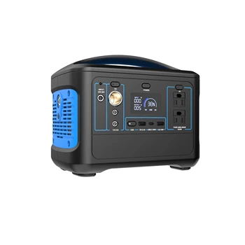 Modrá 600W Veľký LCD Displej Multi-funkčné Prenosné Skladovanie Energie Power Bank so Svetlom (Home & outdoor / Vonkajšie)
