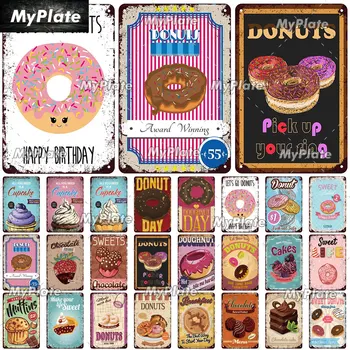 [MyPlate] Duonts Kovové Prihlásiť Cupcake Vintage Doska Tin Prihlásiť Dosky Steny Výzdoba Pre Bar Club Muž Jaskyňa Umenie, Maľovanie Plagátu Darček