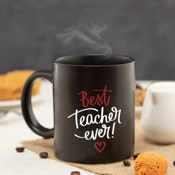 najlepší učiteľ niekedy Hrnček 11oz Čierne Keramické školského úradu, káva hrnček na univerzite učiteľ priatelia narodeniny darček hrnček