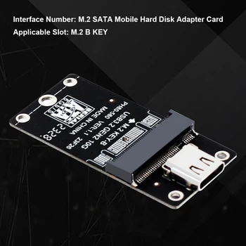 NGFF Na USB 3.2 Typ-C Karty Adaptéra M. 2 B Kľúč SATA SSD Stúpačky JMS583 M2 NGFF SSD Adaptér SATA3 6Gbps Podporu M2 SSD 2230/42/60/80