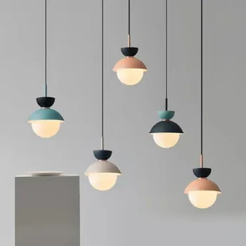 Nordic Prívesok Svetlá Moderné Závesné Lampy Minimalistický Jednoduchý Ľahký Multicolor Lampy, Kuchyňa, Jedáleň, kaviareň