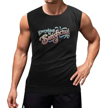 Nový Všetko Je Satisfactual Tank Top letné oblečenie mužov 2023 t-shirt pánske Svalov fit Slam dunk