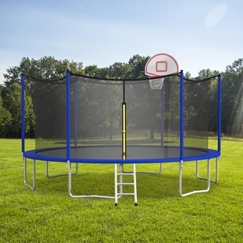 NÁS Skladom 16 ft Trampolína S Krytu Nové Inovované Deti Outdoor Trampolína S Basketbalová Obruč A Rebrík