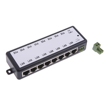 OFBK 8-port, PoE Adaptér, 8 Portov Napájania Cez Ethernet Injektor pre Dc 12-48V 10 / 100M