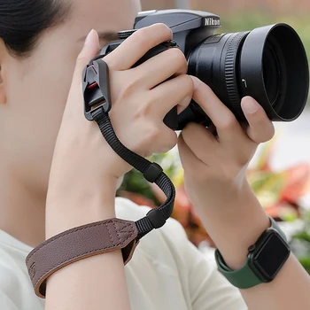 Originálne Kožené Quick-release Zápästie pre Canon zrkadlovka Zápästie ozdobná šnúrka na uniforme Remienok na Ruku Micro Jeden Pásik na Zápästie pre Nikon