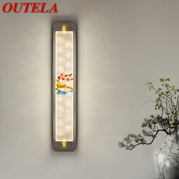 OUTELA Mosadz Nástenné Svietidlo LED Osobné A Kreatívne Steny Montáž Luxusné Lnterior Výzdoba Domov Spálňa Posteli Obývacia Izba