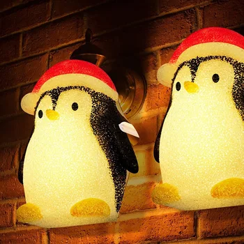 Penguin Vianočné Snehuliak Verande Svetlo Kryt Nový Rok Dekorácie, Nástenné Svietidlo Tienidlo Sa Hodí Vonkajšie Verandu Lampa Dekor