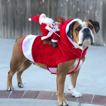 Pohodlné Mačka Vianočný Kostým Santa Psie Oblečenie Psa Kabát Pet Zdobiť Domáce Zvieratá