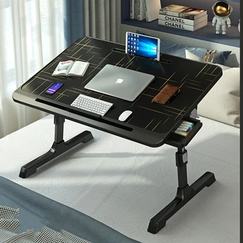 Posteľ, Stôl Malý Stôl plus-Veľkosti Notebooku Stôl Skladací Lenivý Tabuľka Ubytovni Študentov Okruh, písací Stôl HY