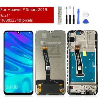 Pre Huawei P Smart 2019 LCD Displej Dotykový Displej Digitalizátorom. S montážou Rámu Pre P smart 2019 Opravu Časti 6.21