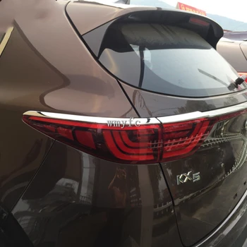 Pre Kia Sportage QL 2015-2019 ABS Chrome Auto Zadné zadné Svetlo Lampy Obočie Viečka Výbava Kryt Obloha Tvarovanie Príslušenstvo